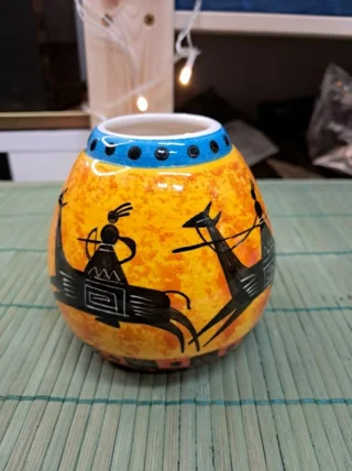 Калабас для матэ, керамика Охота